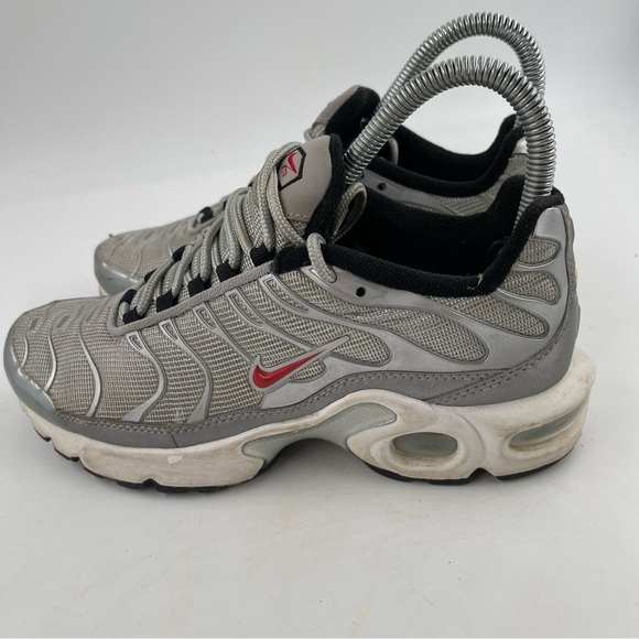 Nike Kids Air Max Plus QS Silver Bullet GS Silver Running Shoes - Size 4 Y - Picture 10 of 11